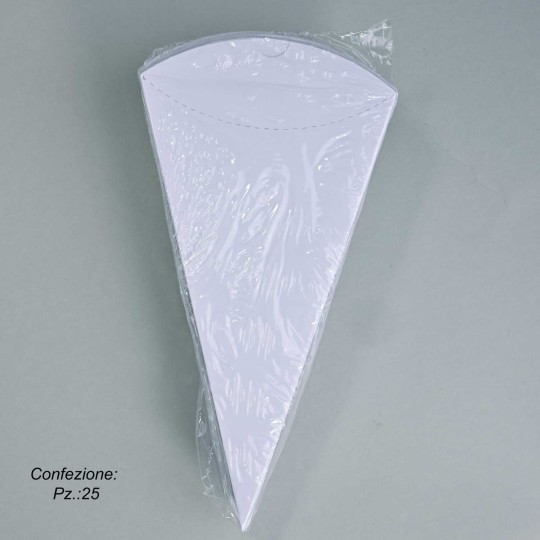 Coni portariso in carta 25 Pezzi - 19x10,5 Cm / Bianco