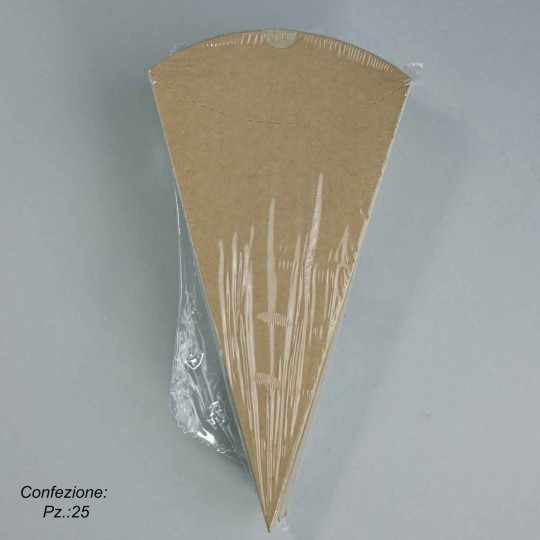 Coni portariso in carta 25 Pezzi - 19x10,5 Cm / Avana