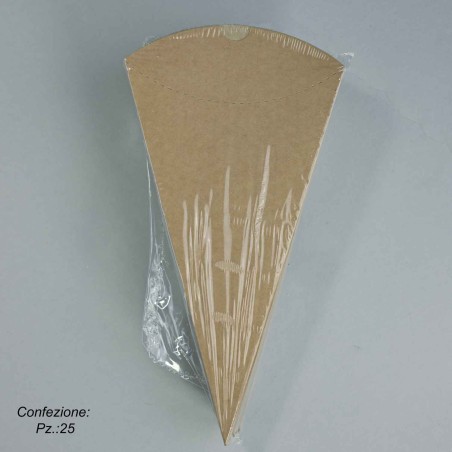 Coni portariso in carta 25 Pezzi - 19x10,5 Cm / Avana