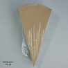 Coni portariso in carta 25 Pezzi - 19x10,5 Cm / Avana