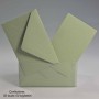 Bigliettini e buste in carta riciclata 50 PZ - 7x11 Cm / Verde salvia