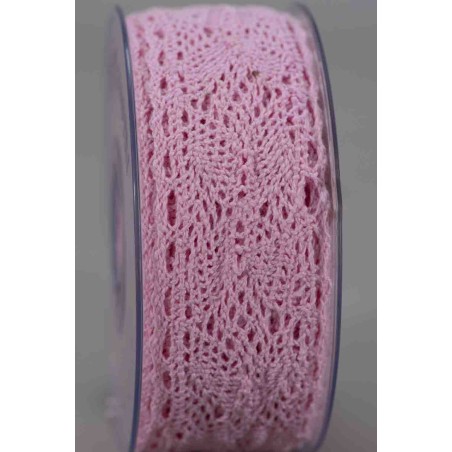 Nastro in pizzo e merletto - 40 Mm x 8 M / Rosa
