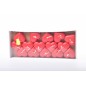 Candele a forma di cuore 4,5x3,5 MM vari colori - Confezione 15 pezzi - Rosso