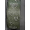 Nastro Goldina a cuori disponibile nei colori panna e verde altezza: MM 40 - Verde