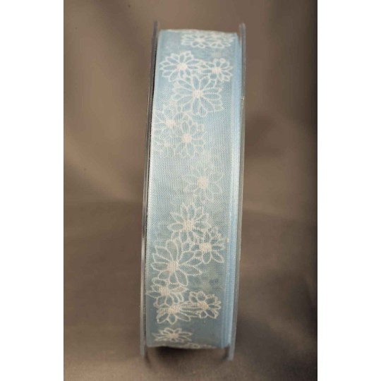 Nastro "Organza" "Anastasia" - 25 Mm x 30 M / Azzurro