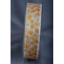 Nastro con fiori - 25 Mmx30 M / Giallo