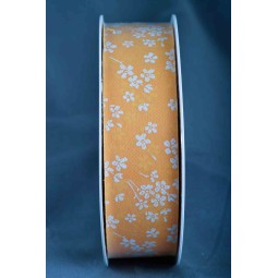 Nastro in TNT con fiori - 40 Mm x 5 M / Arancione