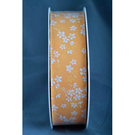 Nastro in TNT con fiori - 40 Mm x 5 M / Arancione