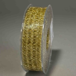 Nastro rete "Lamè" 30 Mm x 15 M / Oro