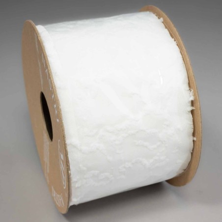 Nastro "Tulle Orleans " - 63 Mm x 20 M / Bianco