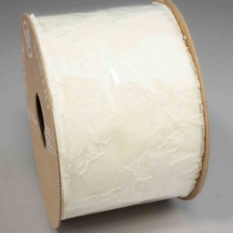 Nastro "Tulle Orleans " - 63 Mm x 20 M / Crema