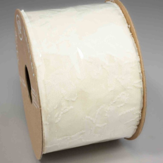 Nastro "Tulle Orleans " - 63 Mm x 20 M / Crema