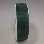 Nastro in "Organza" - 25 Mm x 50 M / Verde scuro