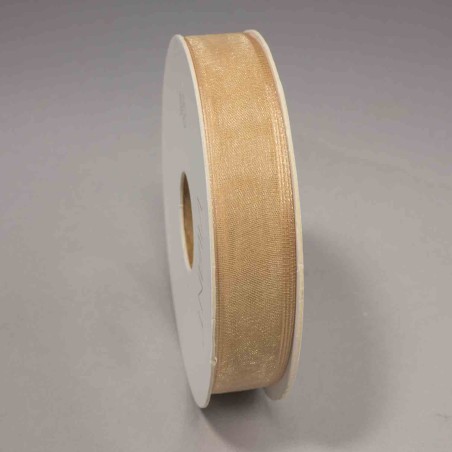 Nastro in "Organza" - 15 Mm x 50 M / Beige