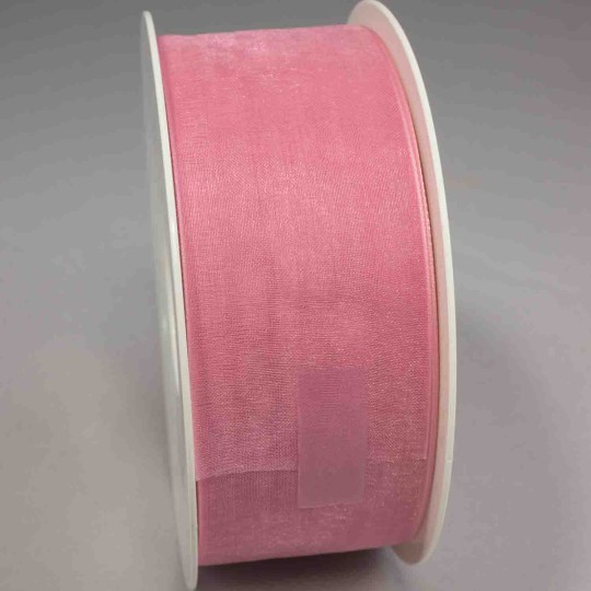 Nastro "Organza" - 40 Mm x 50 M / Rosa brillante