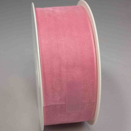 Nastro "Organza" - 40 Mm x 50 M / Rosa brillante