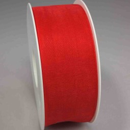 Nastro "Organza" - 40 Mm x 50 M / Rosso