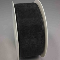 Nastro "Organza" - 40 Mm x 50 M / Nero