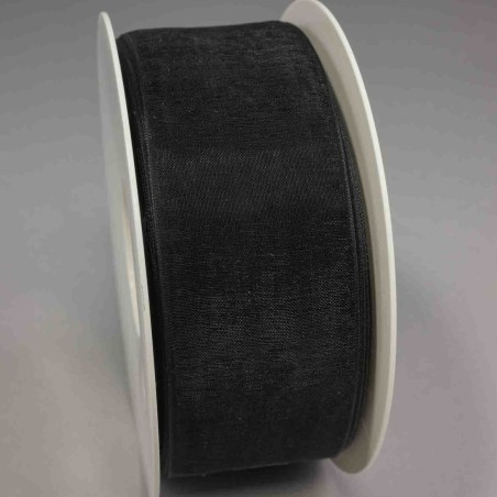 Nastro "Organza" - 40 Mm x 50 M / Nero