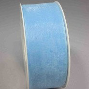 Nastro "Organza" - 40 Mm x 50 M / Azzurro