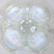 Palline in vetro 12 PZ - 10 Cm /  Vetro trasparente