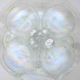 Palline in vetro 12 PZ - 10 Cm /  Vetro trasparente