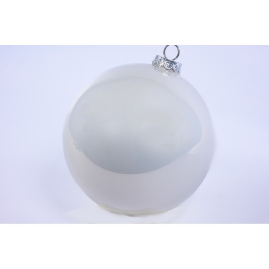 Pallina in vetro - D 15 Cm - 1 Pezzo - Bianco