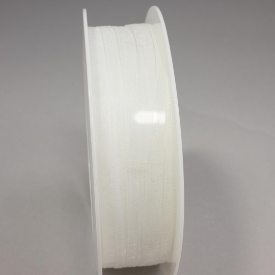 Nastro "Organza" - 7 Mm x 50 M / Bianco