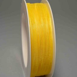 Nastro "Organza" - 7 Mm x 50 M / Giallo