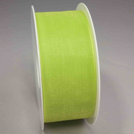 Nastro "Organza" - 40 Mm x 50 M / Verde brillante