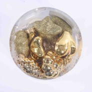 Palline in vetro 12 PZ - 4,5  Cm / Oro