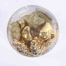 Palline in vetro 12 PZ - 4,5  Cm / Oro