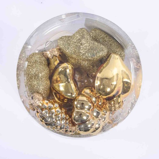 Palline in vetro 12 PZ - 4,5  Cm / Oro