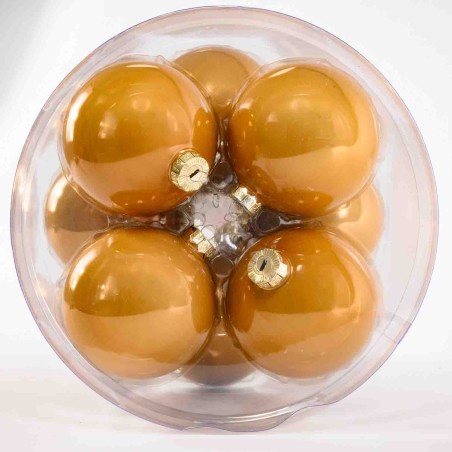 Palline in vetro - D 100 Mm - 12 Pezzi - Beige