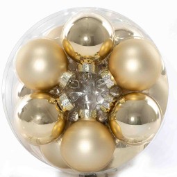 Palline in vetro 36 PZ - 4 Cm / Nero