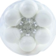 Palline in vetro - D 60 Mm - 36 Pezzi - Bianco Opaco e lucido