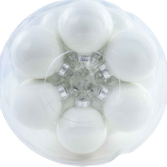 Palline in vetro - D 60 Mm - 36 Pezzi - Bianco Opaco e lucido