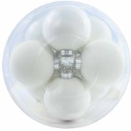 Palline in vetro 12 PZ - 10 Cm / Bianco