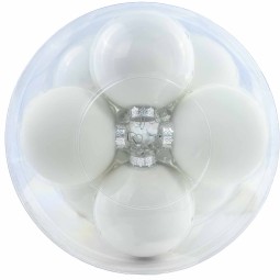 Palline in vetro 12 PZ - 10 Cm / Bianco