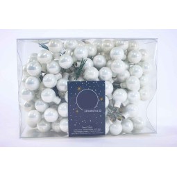 Palline in vetro 144 PZ - 10 Cm / Bianco Inverno