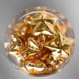 Palline in vetro 12 PZ - 2x4,5x4 Cm  Oro