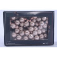 Palline in vetro 144 PZ -  2 Cm / Rosa Cipria
