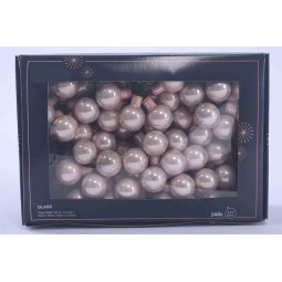 Palline in vetro 144 PZ -  2 Cm / Rosa Cipria