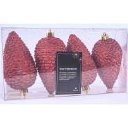 Pallina in plastica - 7x12 Cm / Rosso scuro