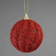 Pallina in plastica - 8 Cm / Rossa