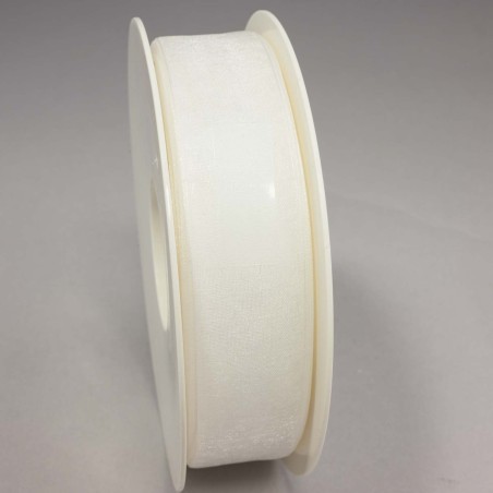 Nastro "Organza" - 25 Mm x 50 M / Bianco