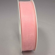 Nastro "Organza" - 25 Mm x 50 M / Rosa chiaro