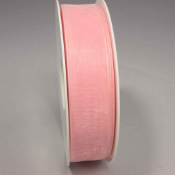 Nastro "Organza" - 25 Mm x 50 M / Rosa chiaro