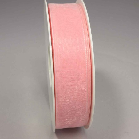 Nastro "Organza" - 25 Mm x 50 M / Rosa chiaro