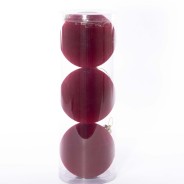 Pallina in Velluto - D 12 Cm - 3 Pezzi - Bordeaux